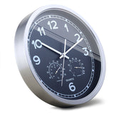 Thermohygrometer Metal Quartz Clock Wall Clock